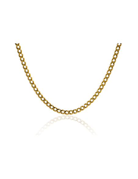 Cadena eslabón barbada 70cm oro 18k - Joyería Orocash