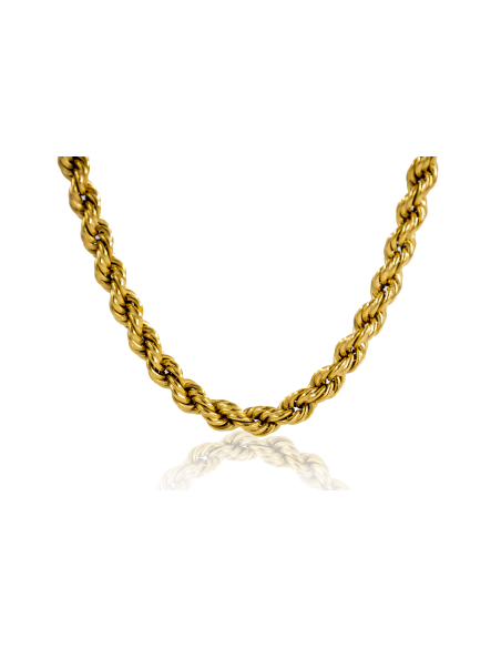 Cadena cordón mediano c. seguridad 62cm oro 18k - Joyería Orocash