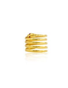 Anillo serpiente cinco vueltas oro 18k - Joyería Orocash