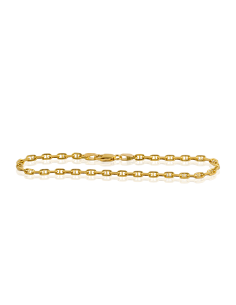 Pulsera eslabón ancla forzada 18cm oro 18k - Joyería Orocash 2