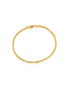 Pulsera eslabón ancla forzada 18cm oro 18k - Joyería Orocash