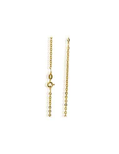 Cadena eslabón forzada lapidada 58cm oro 18k - Joyería Orocash