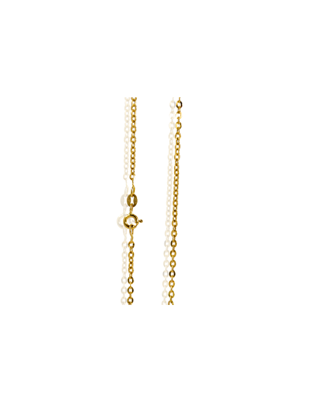 Cadena eslabón forzada lapidada 58cm oro 18k - Joyería Orocash