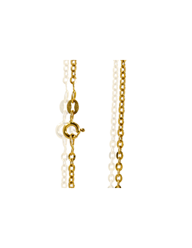 Cadena eslabón forzada lapidada 58cm oro 18k - Joyería Orocash
