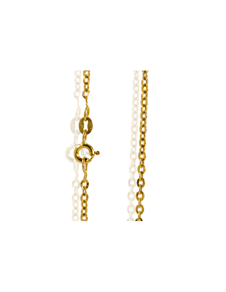 Cadena eslabón forzada lapidada 58cm oro 18k - Joyería Orocash