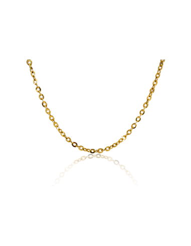 Cadena eslabón forzada lapidada 58cm oro 18k - Joyería Orocash