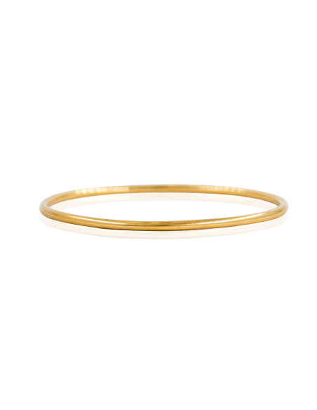 Pulsera aro liso rígida 6.6cm oro 18k - Joyería Orocash