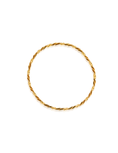 Pulsera rizada rígida 6.7cm oro 18k - Joyería Orocash 2