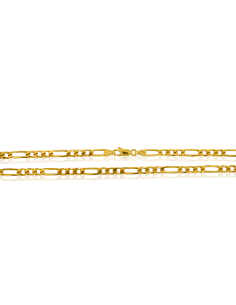 Cadena eslabón 3x1 49cm oro 18k - Joyería Orocash 2