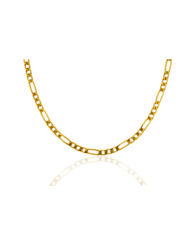 Cadena eslabón 3x1 49cm oro 18k - Joyería Orocash