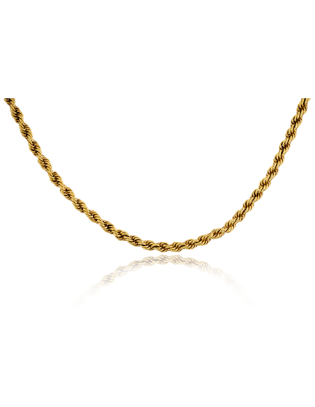 Cadena eslabón cordón mediano 72cm oro 18k - Joyería Orocash