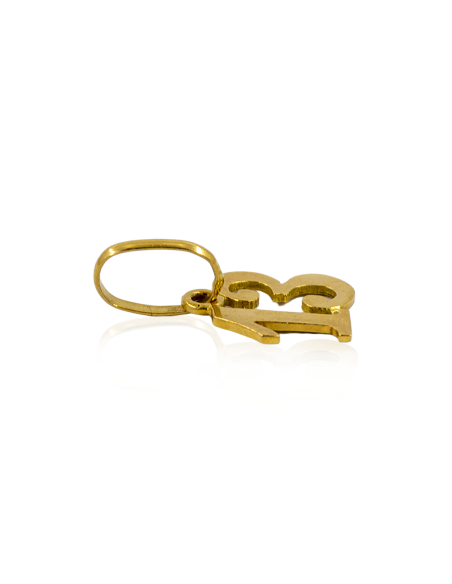 Colgante número 13 2cm oro 18k - Joyería Orocash