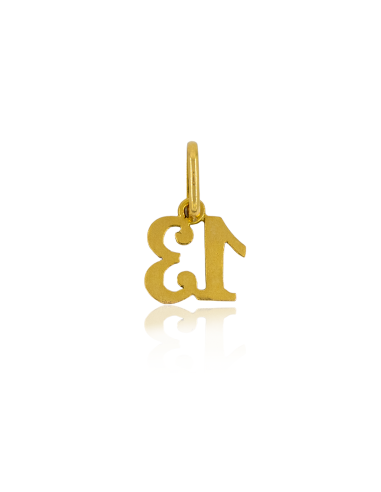 Colgante número 13 2cm oro 18k - Joyería Orocash