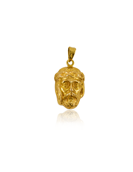 Colgante cabeza cristo 3.2cm oro 18k - Joyería Orocash