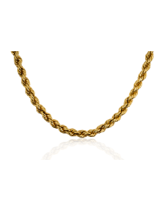 Cadena cordón mediano macizo 60cm oro 18k - Joyería Orocash