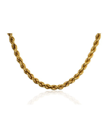 Cadena cordón mediano macizo 60cm oro 18k - Joyería Orocash