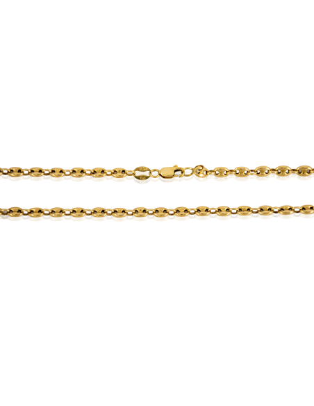 Cadena eslabón calabrote pequeño 54cm oro 18k - Joyería Orocash