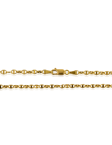 Cadena eslabón ancla forzada 60cm oro 18k - Joyería Orocash