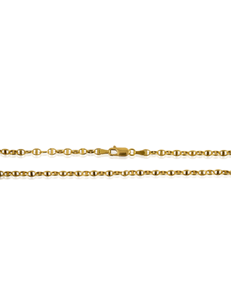 Cadena eslabón ancla forzada 60cm oro 18k - Joyería Orocash