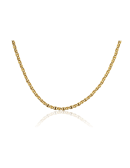 Cadena eslabón ancla forzada 60cm oro 18k - Joyería Orocash