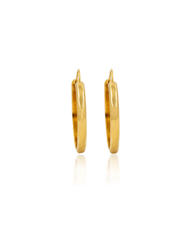 Pendientes aro media caña 2.4cm oro 18k - Joyería Orocash