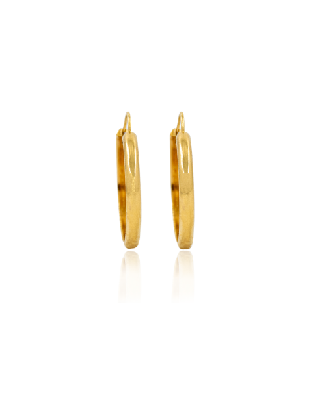 Pendientes aro media caña 2.4cm oro 18k - Joyería Orocash
