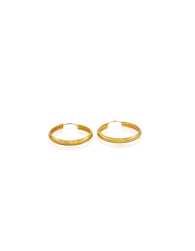 Pendientes aro media caña 2.4cm oro 18k - Joyería Orocash