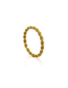 Anillo rizado fino oro 18k - Joyería Orocash 2