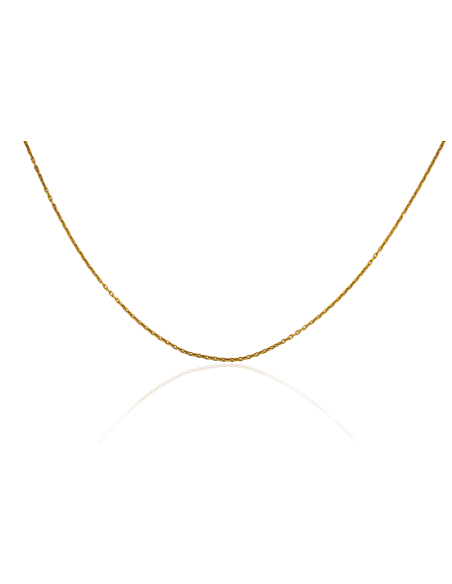 Cadena eslabón forzada finita 42cm oro 18k - Joyería Orocash