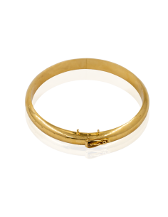 Pulsera media caña lisa 6.1cm oro 18k - Joyería Orocash