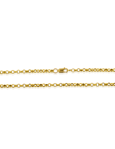 Cadena eslabón bauleta 68cm oro 18k - Joyería Orocash 2