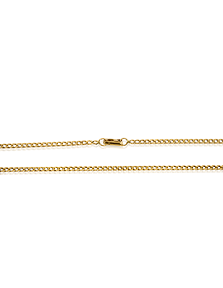 Cadena eslabón barbada maciza 58cm oro 18k - Joyería Orocash