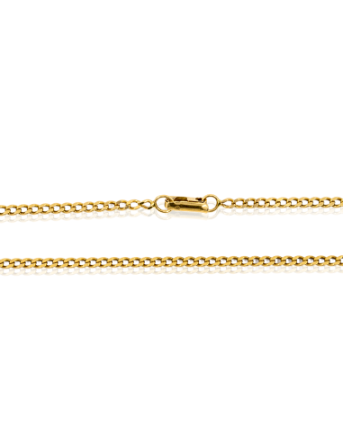 Cadena eslabón barbada maciza 58cm oro 18k - Joyería Orocash