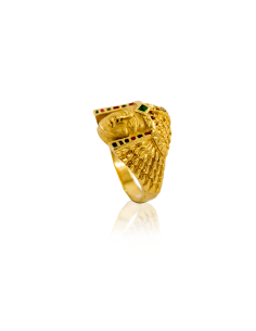 Anillo Nefertiti con circonitas oro 18k - Joyería Orocash 2