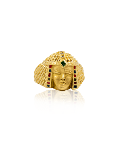 Anillo Nefertiti con circonitas oro 18k - Joyería Orocash