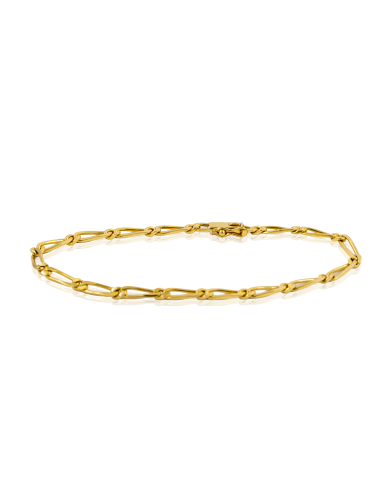 Pulsera eslabón 1x1 18.5cm oro 18k - Joyería Orocash