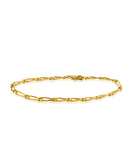 Pulsera eslabón 1x1 18.5cm oro 18k - Joyería Orocash