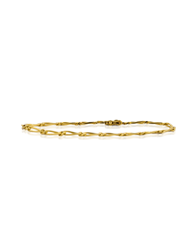 Pulsera eslabón 1x1 18.5cm oro 18k - Joyería Orocash