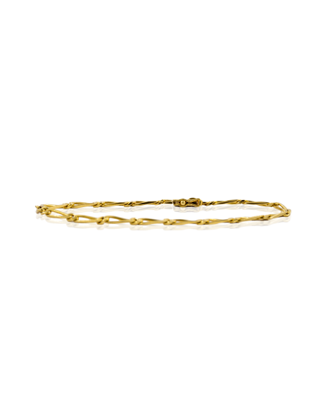 Pulsera eslabón 1x1 18.5cm oro 18k - Joyería Orocash