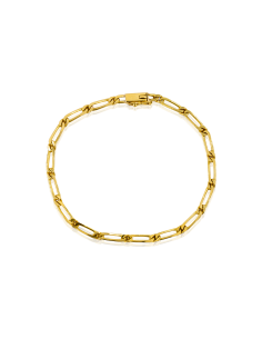 Pulsera eslabón 1x1 18.5cm oro 18k - Joyería Orocash