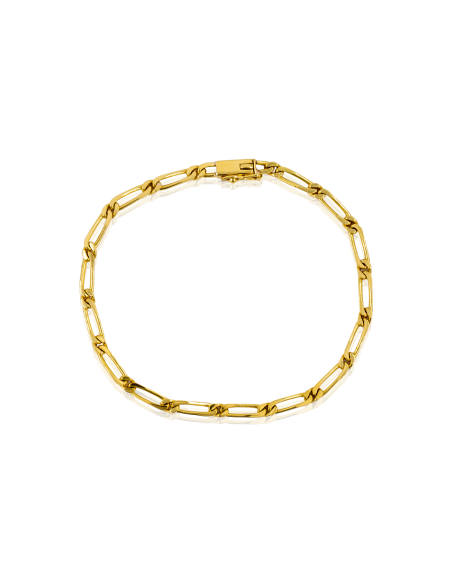 Pulsera eslabón 1x1 18.5cm oro 18k - Joyería Orocash