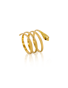 Anillo serpiente tres vueltas oro 18k - Joyería Orocash