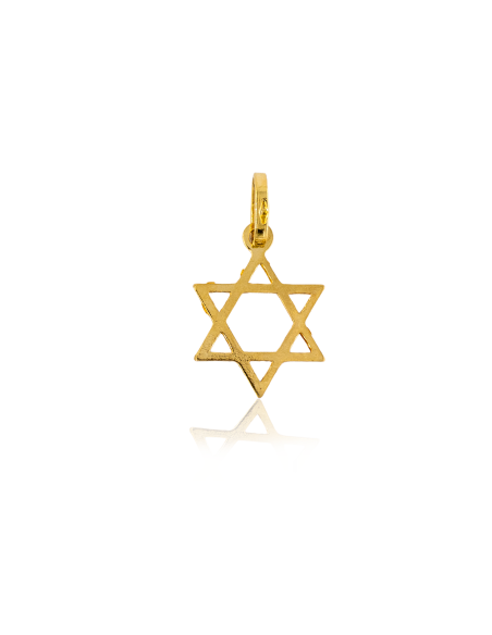 Colgante estrella de David 2.5cm oro 18k - Joyería Orocash
