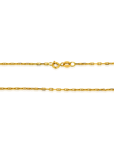 Cadena eslabón ancla forzada 46cm oro 18k - Joyería Orocash