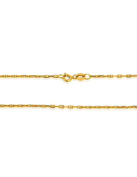 Cadena eslabón ancla forzada 46cm oro 18k - Joyería Orocash
