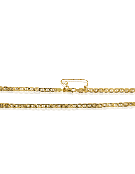 Cadena eslabón ancla c. seguridad 50cm oro 18k - Joyería Orocash