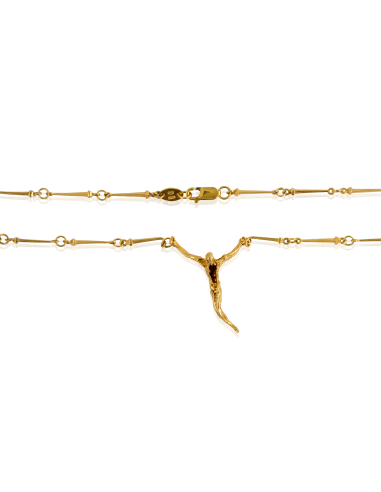 Cadena con cristo Dalí 60cm oro 18k - Joyería Orocash