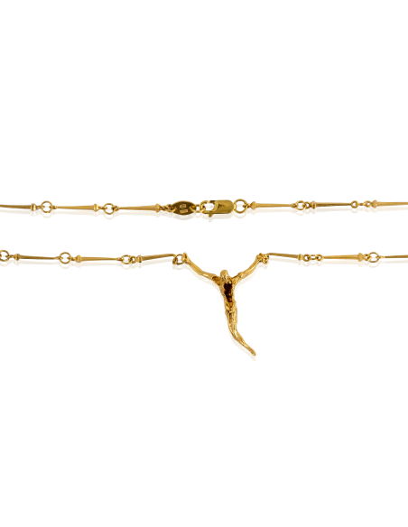 Cadena con cristo Dalí 60cm oro 18k - Joyería Orocash