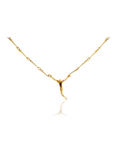 Cadena con cristo Dalí 60cm oro 18k - Joyería Orocash