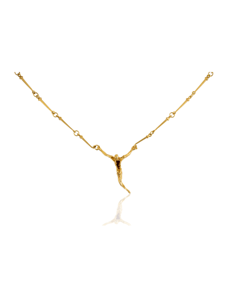 Cadena con cristo Dalí 60cm oro 18k - Joyería Orocash